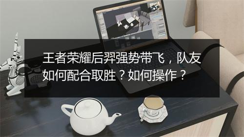 王者荣耀后羿强势带飞,队友如何配合取胜?如何操作?