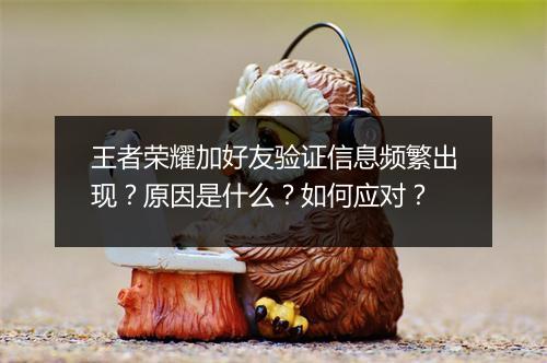 王者荣耀加好友验证信息频繁出现?原因是什么?如何应对?