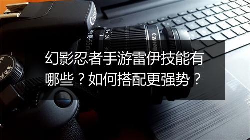 幻影忍者手游雷伊技能有哪些？如何搭配更强势？
