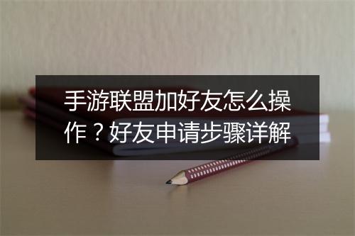 手游联盟加好友怎么操作？好友申请步骤详解