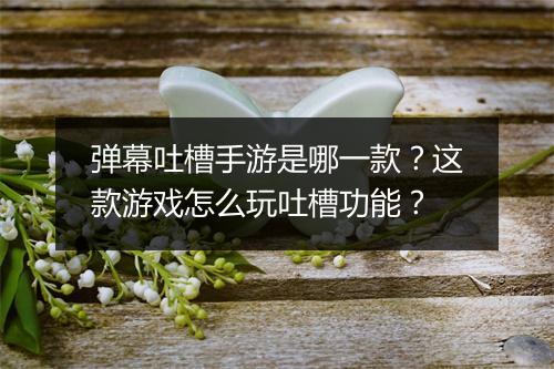 弹幕吐槽手游是哪一款？这款游戏怎么玩吐槽功能？