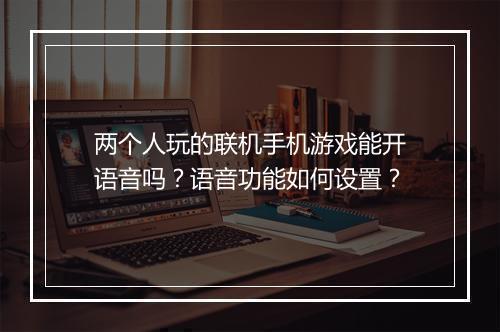 两个人玩的联机手机游戏能开语音吗?语音功能如何设置?