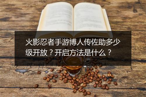 火影忍者手游博人传佐助多少级开放？开启方法是什么？