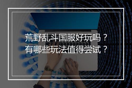 荒野乱斗国服好玩吗?有哪些玩法值得尝试?