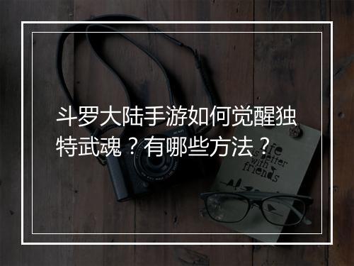 斗罗大陆手游如何觉醒独特武魂？有哪些方法？
