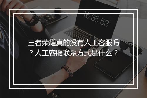 王者荣耀真的没有人工客服吗?人工客服联系方式是什么?