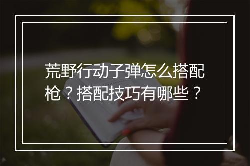 荒野行动子弹怎么搭配枪?搭配技巧有哪些?