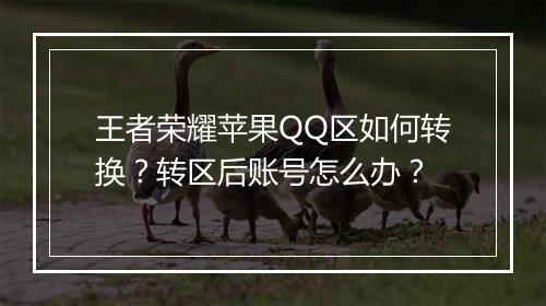 王者荣耀苹果QQ区如何转换?转区后账号怎么办?