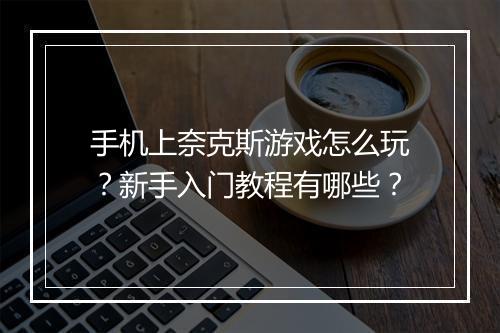 手机上奈克斯游戏怎么玩?新手入门教程有哪些?