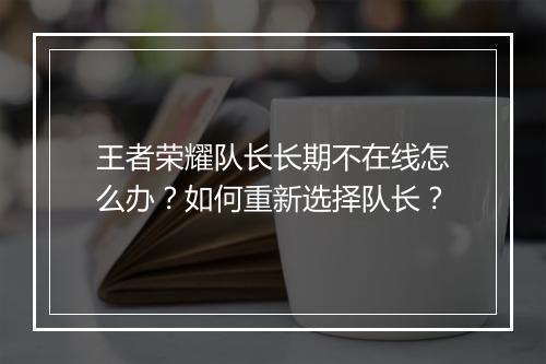 王者荣耀队长长期不在线怎么办?如何重新选择队长?