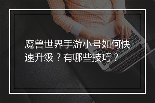 魔兽世界手游小号如何快速升级？有哪些技巧？