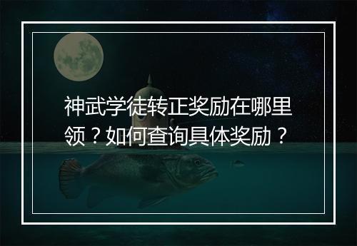 神武学徒转正奖励在哪里领?如何查询具体奖励?