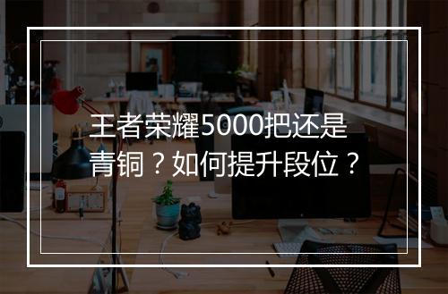 王者荣耀5000把还是青铜?如何提升段位?