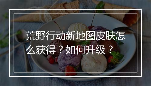 荒野行动新地图皮肤怎么获得?如何升级?