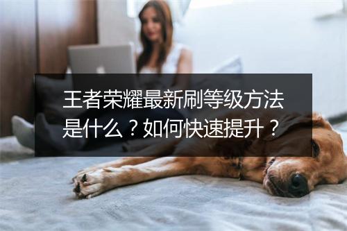 王者荣耀最新刷等级方法是什么？如何快速提升？