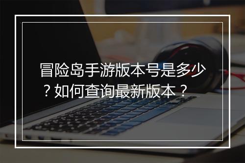 冒险岛手游版本号是多少?如何查询最新版本?