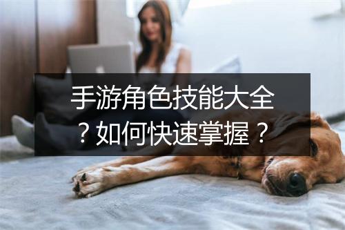 手游角色技能大全?如何快速掌握?