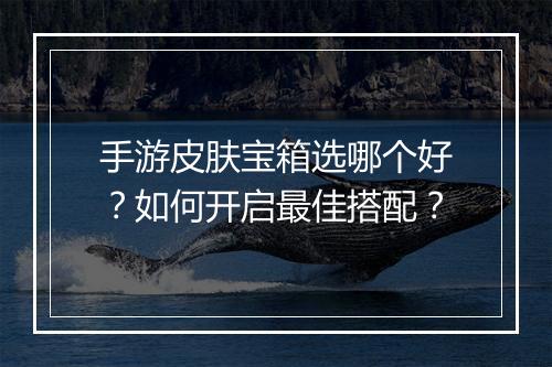 手游皮肤宝箱选哪个好?如何开启最佳搭配?