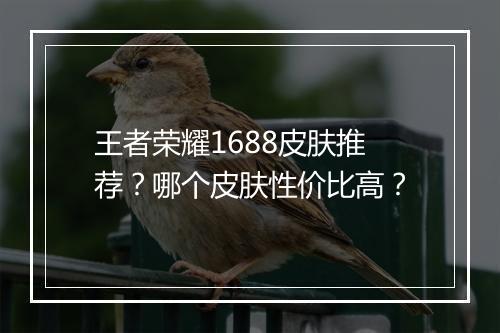 王者荣耀1688皮肤推荐?哪个皮肤性价比高?