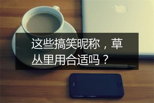 这些搞笑昵称，草丛里用合适吗？