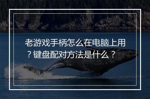 老游戏手柄怎么在电脑上用？键盘配对方法是什么？