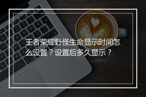 王者荣耀野怪生命显示时间怎么设置？设置后多久显示？