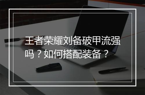 王者荣耀刘备破甲流强吗？如何搭配装备？