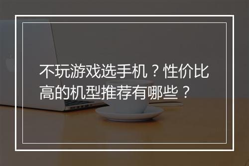 不玩游戏选手机？性价比高的机型推荐有哪些？